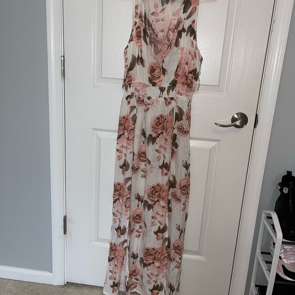 Sun dress tank top floral with slit - Picture 2 of 4
